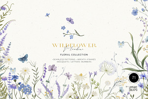 Wildflowers. Watercolor collection, an Illustration by annartdreams