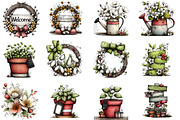 Watercolor Spring Gardening Clipart, an Illustration by Designworld (Thumbnail 2 of 4)