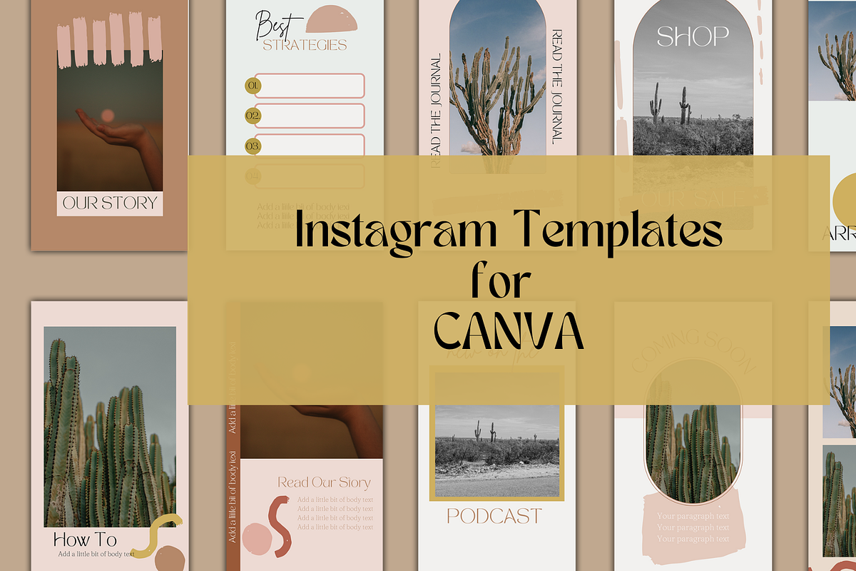 Aesthetic Instagram Templates, a Social Media Template by Wild Wander Collective (Photo 1 of 8)