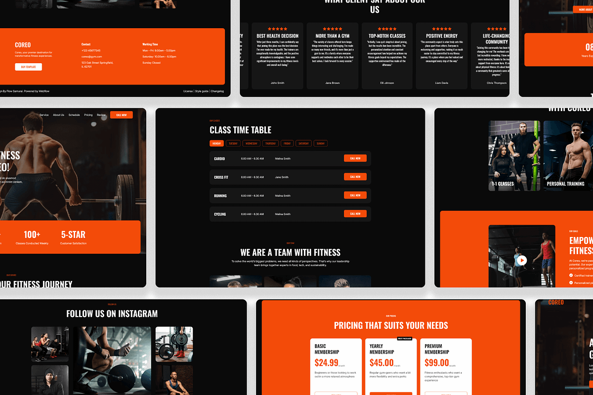 Coreo – Figma Template for Fitness, an UI Kit Template by Flow Samurai Templates (Photo 5 of 6)