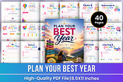 Plan Your Best Year | Goal Setting, a Stationery Template by Mustafiz (Thumbnail 1 of 5)