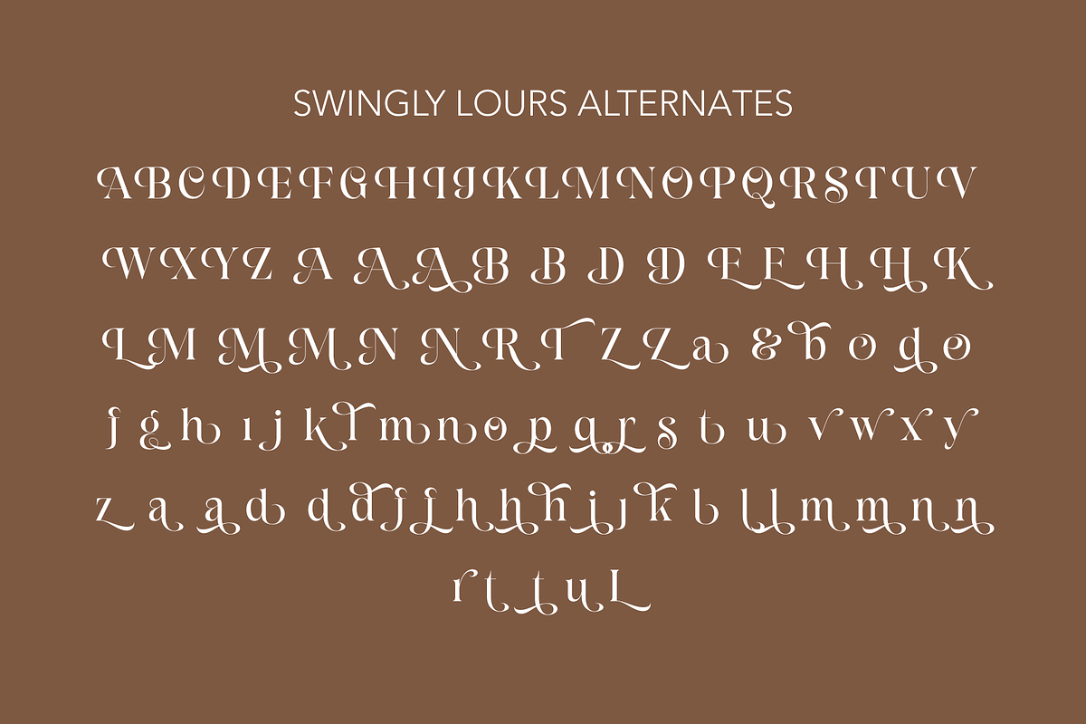 Swingly Lours | Magnificent Font, a Serif Font by Jolicia Type (Photo 3 of 11)
