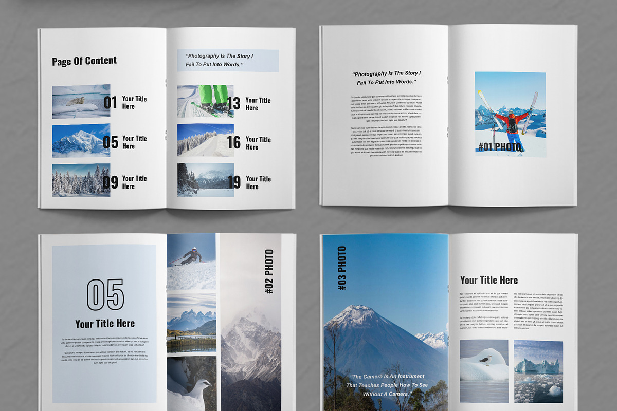 Photography Album Book Layout