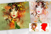 Splatter Watercolor Photoshop Action, an Action Add-On by GorynArt (Thumbnail 10 of 20)