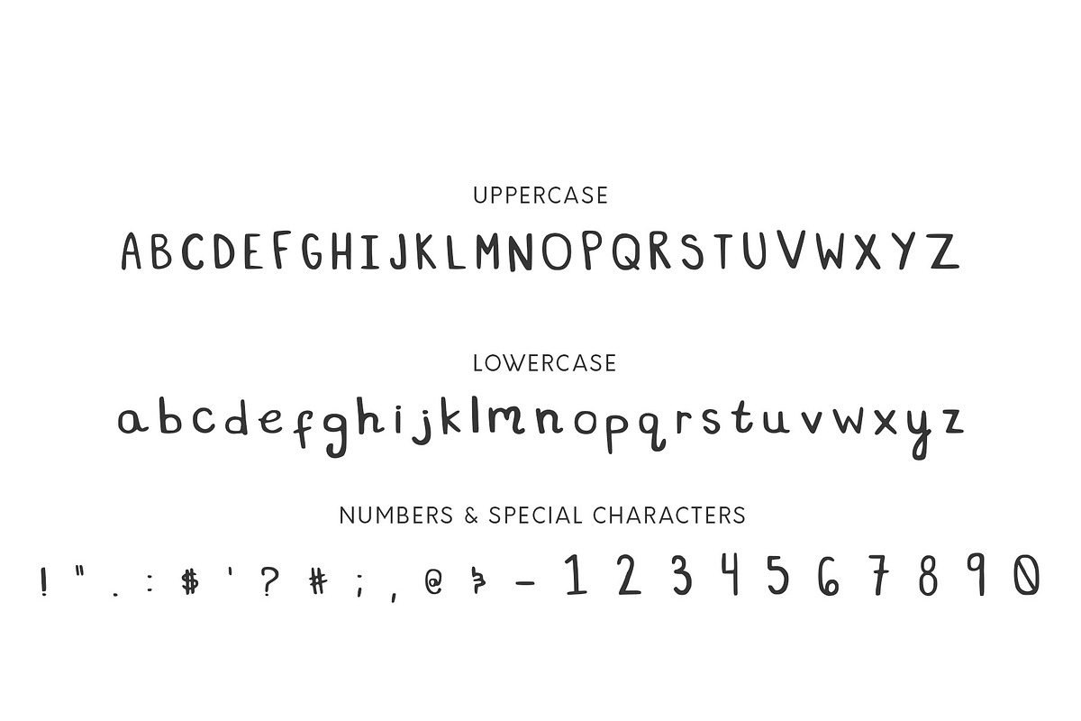Sherbert, A Hand-Lettered Font preview 2