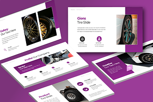 Gions Tire Google Slide Template, a Presentation Template by Overcloud
