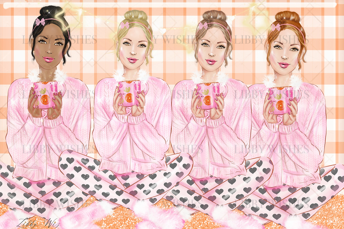 Pink Fall Autumn clipart, an Illustration by Libby Wishes (Photo 4 of 6)