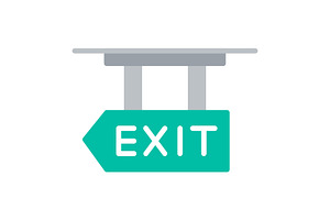 Exit Flat Icon, a Duotone Icon by Pexelpy