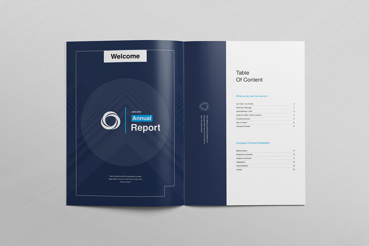 Annual Report | CANVA, a Brochure Template by KreateTribe (Photo 2 of 12)