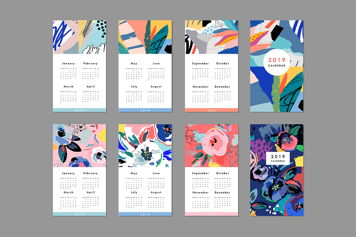 2019 calendars + planners, a Stationery Template by Lera Efremova (Photo 2 of 13)