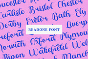 Readone - Playfull Bold Script, a Script Font by Dirtytemp Studio (Thumbnail 9 of 10)