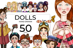 Hand Drawn Digital Dolls, a Person Illustration by Soaring Bird Designs