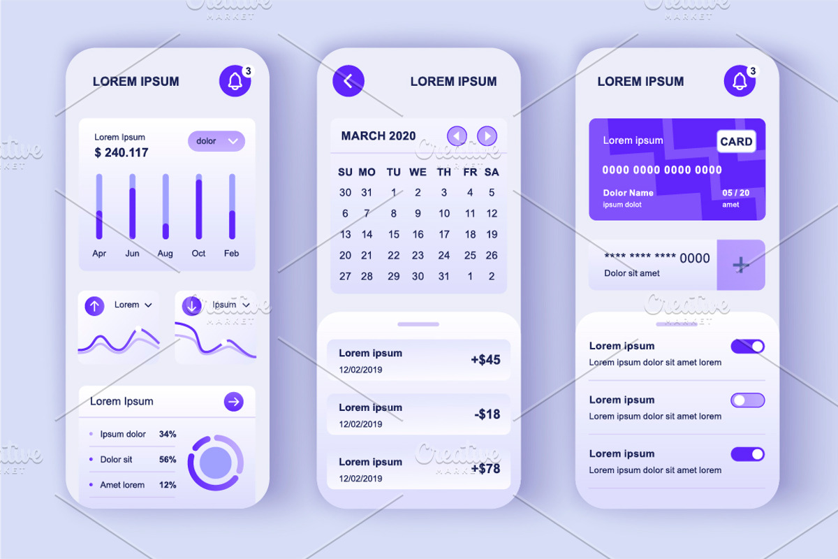 Unique Mobile App UI Kit, an App Template by alexdndz (Photo 11 of 36)