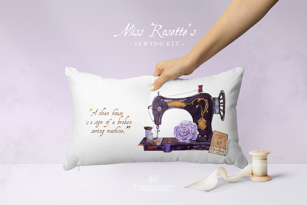 Sewing Watercolour Illustrations, an Education Illustration by Aquarellina (Photo 10 of 17)