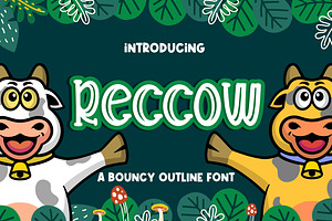 Reccow A Bouncy Outline Font