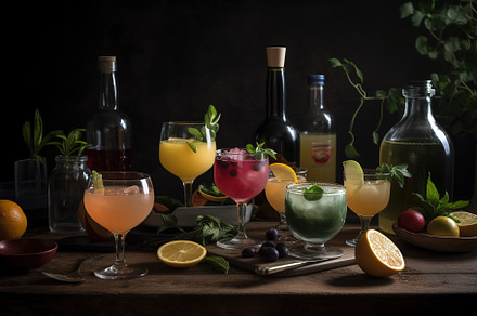 fresh summer drink with fruit, a Food & Drink Photo by Virgo Studio