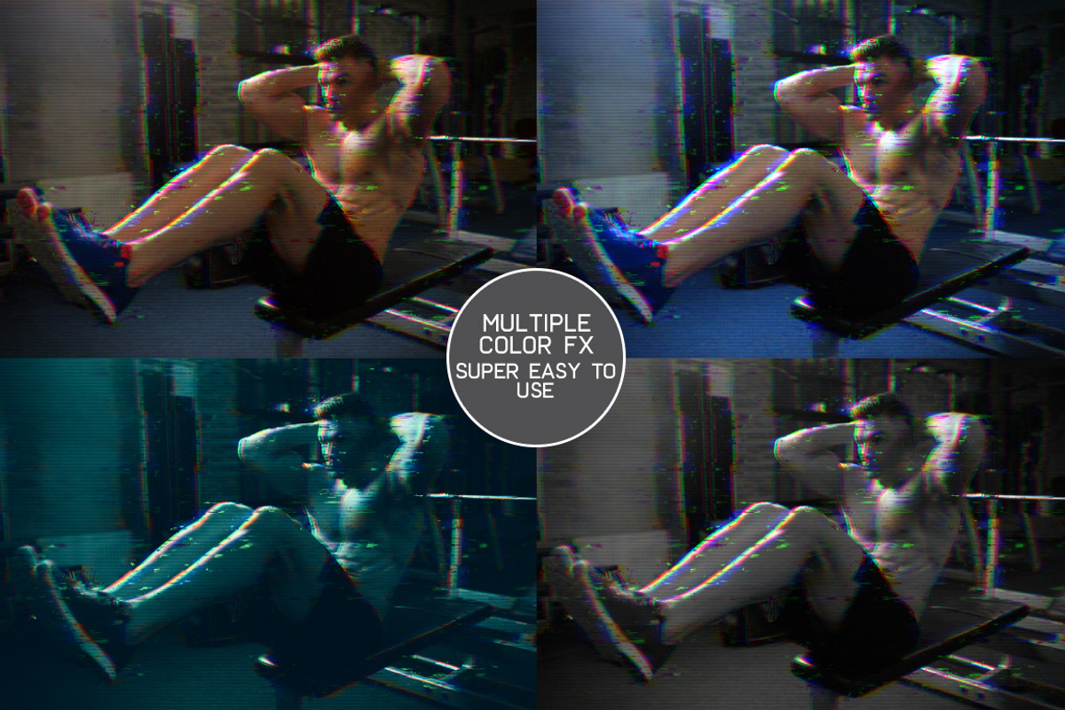 Glitch Photoshop Action, an Action Add-On by designvillage (Photo 11 of 11)