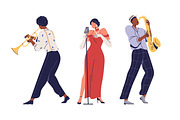 Jazz band musicians performing music, a Person Illustration by Good Studio (Thumbnail 3 of 6)