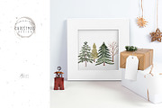 Watercolor Christmas trees, a Decorative Illustration by BrushArtDesigns (Thumbnail 4 of 5)