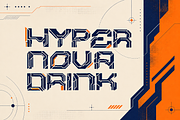 Vexora - Cyberpunk Display Font, a Sans Serif Font by PaperMoon (Thumbnail 10 of 13)