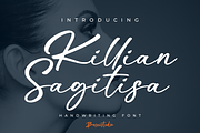 Killian Sagitisa Handwriting Font, a Handwritten Font by Basnistudio (Thumbnail 1 of 10)