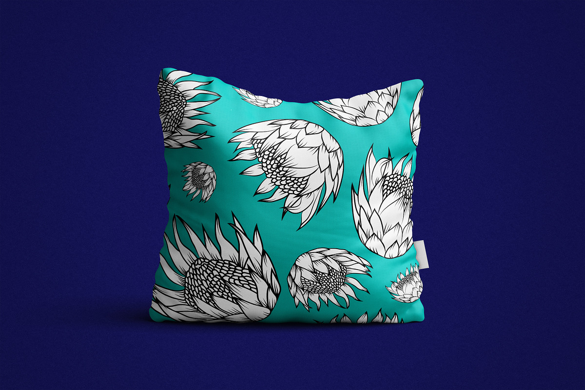 Beautiful seamless Protea pattern, a Pattern Graphic by Etienne & Yolandi Outram (Photo 3 of 5)