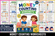 Money Counting Worksheets, a Stationery Template by Designmela01 (Thumbnail 1 of 6)