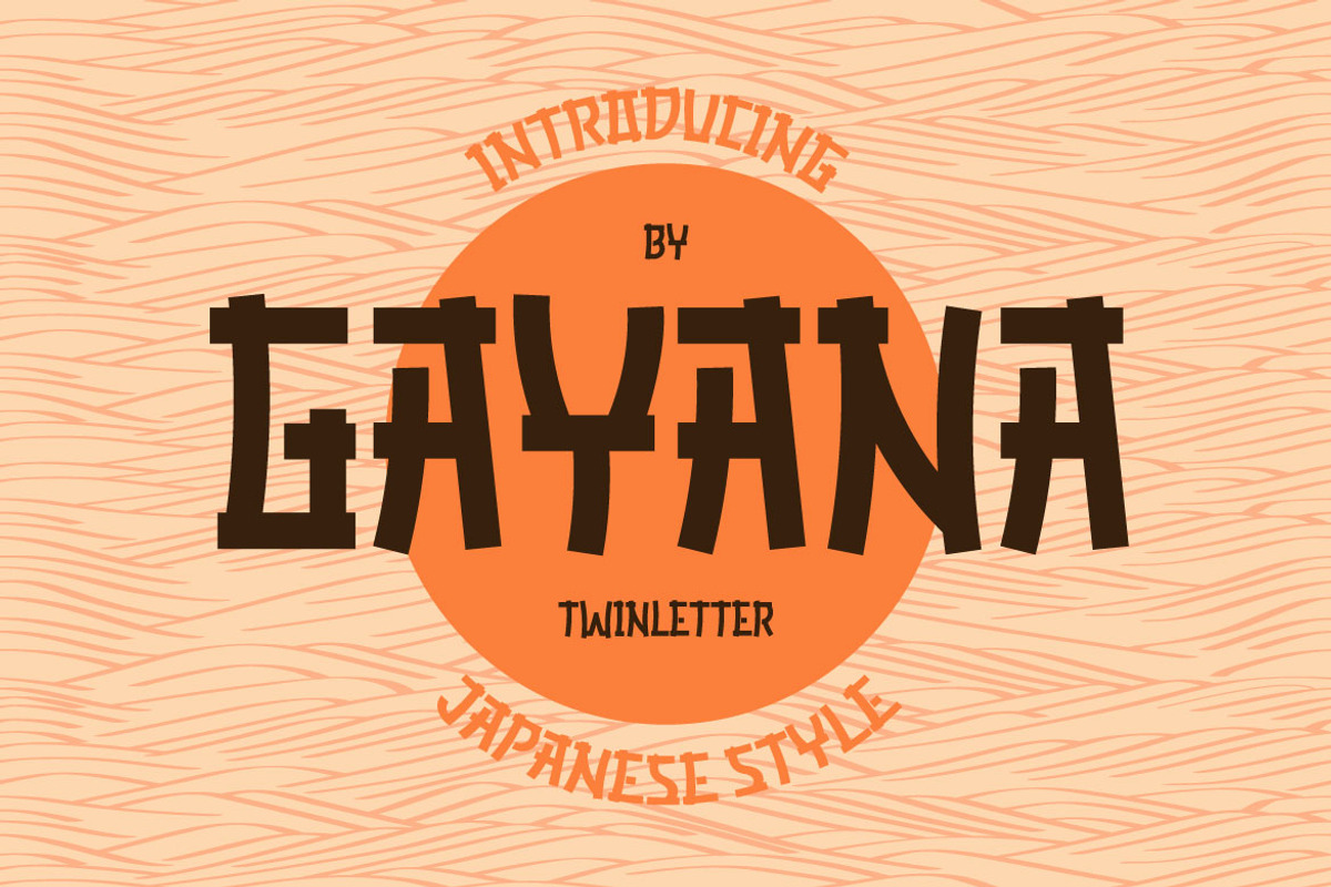 GAYANA Faux Japanese Font, a Font by twinstd (Photo 1 of 10)