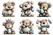 Whimsical Easter Teddy Bear Clipart, an Illustration by Libby Wishes (Thumbnail 5 of 8)