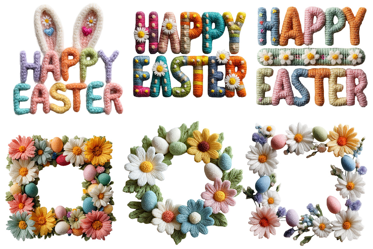 Latch Faux Yarn Happy Easter Day Bun, an Illustration by Designworld (Photo 5 of 7)