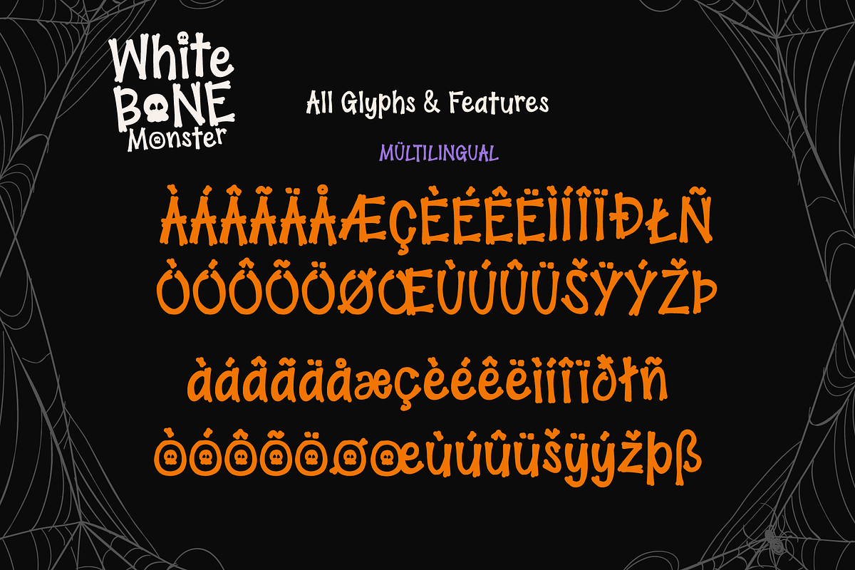 White Bone Monster, a Symbol Font by BBtypeStudios (Photo 11 of 11)
