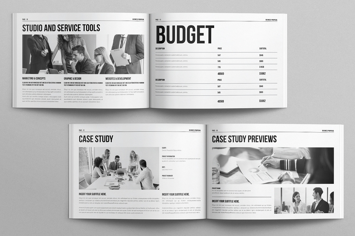 Business Proposal Template Landscape, a Brochure Template by E-Type (Photo 5 of 7)