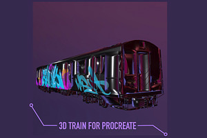 3d Train For Procreate