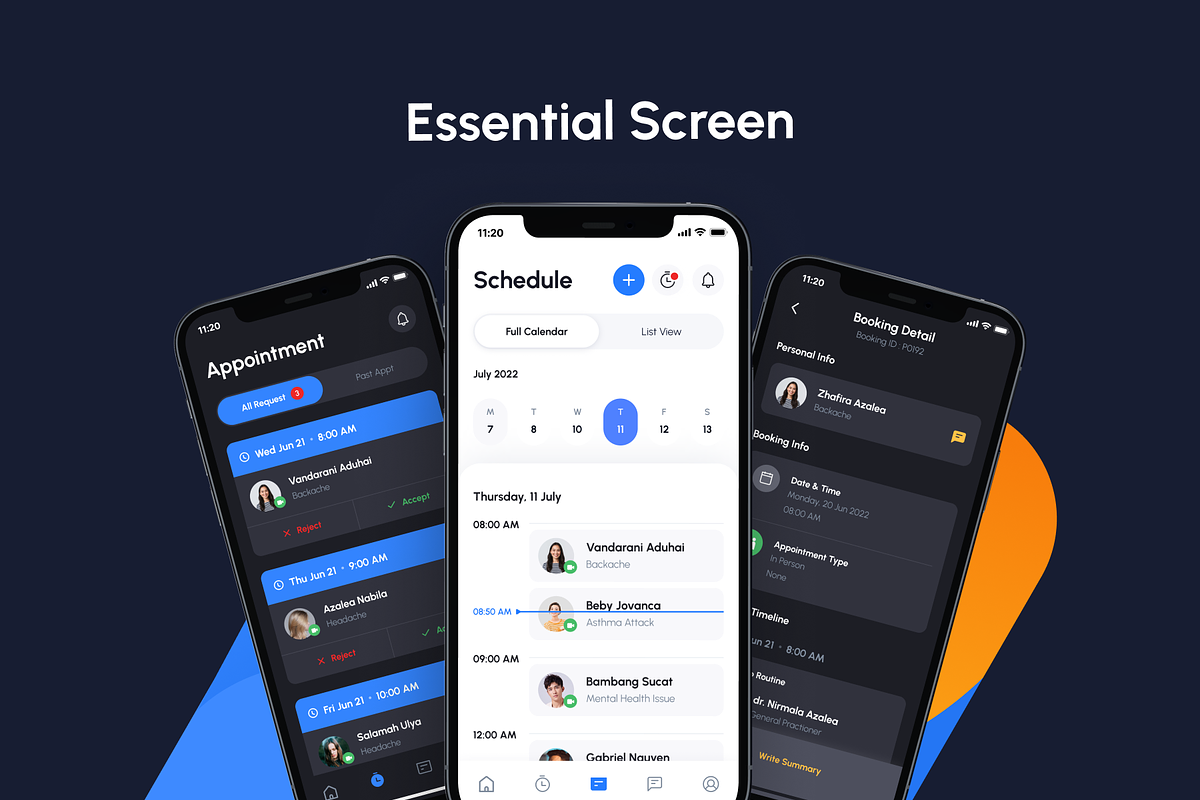 Cecare Clinic Application for Doctor, an UI Kit Template by Sans Design (Photo 4 of 6)
