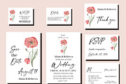 Elegant Wild Flower Red Poppies Wate, an Invitation Template by Patterndigitpics (Thumbnail 5 of 5)