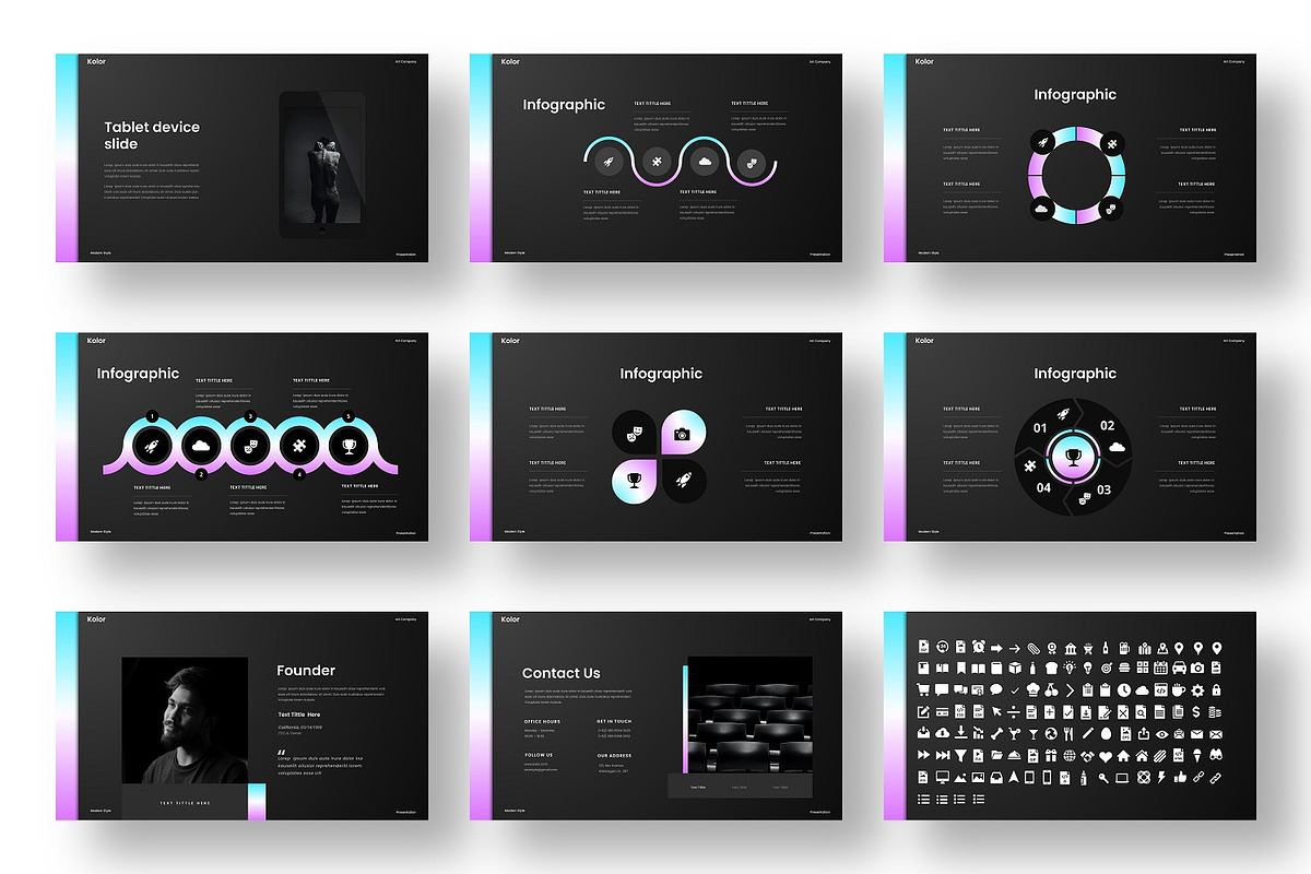 Kolor – Business PowerPoint Template, a Presentation Template by Dens Creative Studio (Photo 5 of 6)