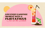 10 Summer Retro Cocktail Banners, a Seasonal Illustration by Soulprint Mercury (Thumbnail 11 of 12)