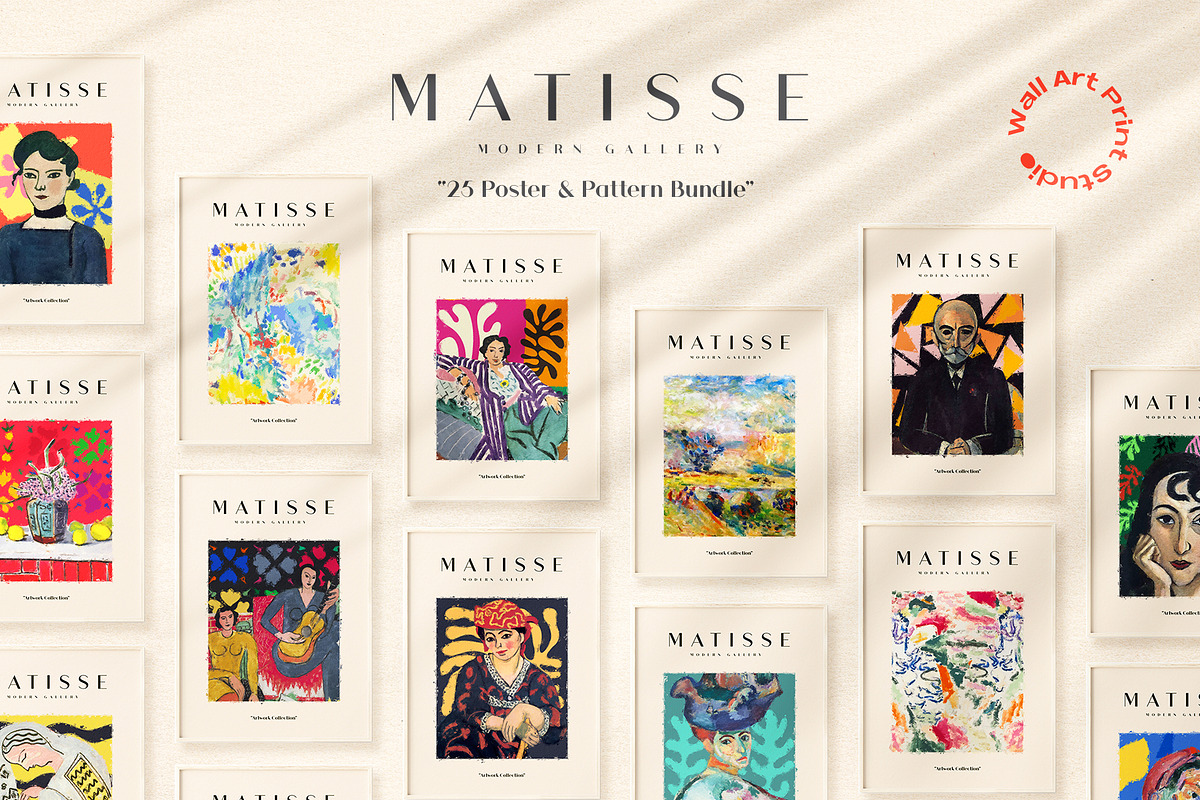 Matisse Modern Gallery 3, a Background Graphic by Wall Art Print Studio (Photo 4 of 16)