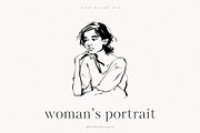 Woman's Portrait I, a Person Illustration by PeDe Designs (Thumbnail 3 of 6)