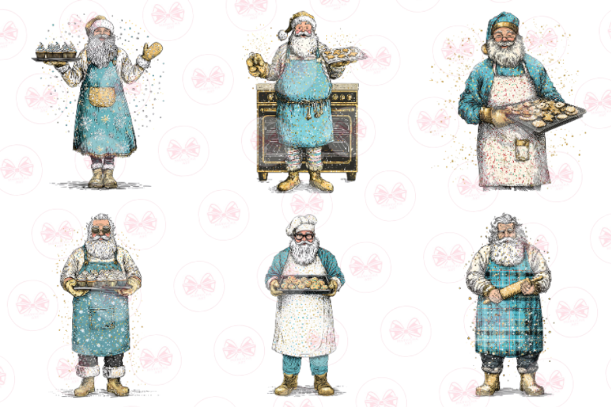 Santa Baking Clipart, a Graphic by Markicha Art (Photo 4 of 6)