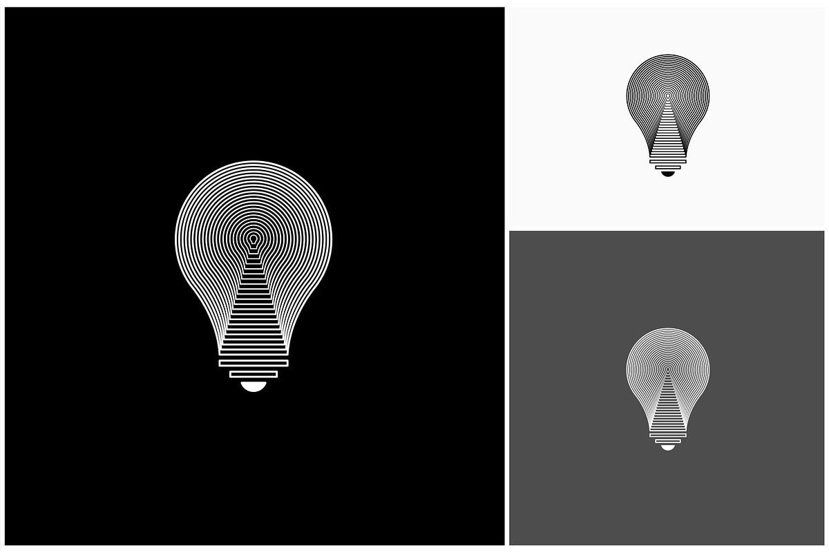 Lightbulb Lamp Idea Line Art Logo, a Branding & Logo Template by ika trisiana (Photo 1 of 2)