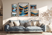 Abstract Mountain Lake Illustration, a Decorative Illustration by Housui Patterns (Thumbnail 5 of 12)