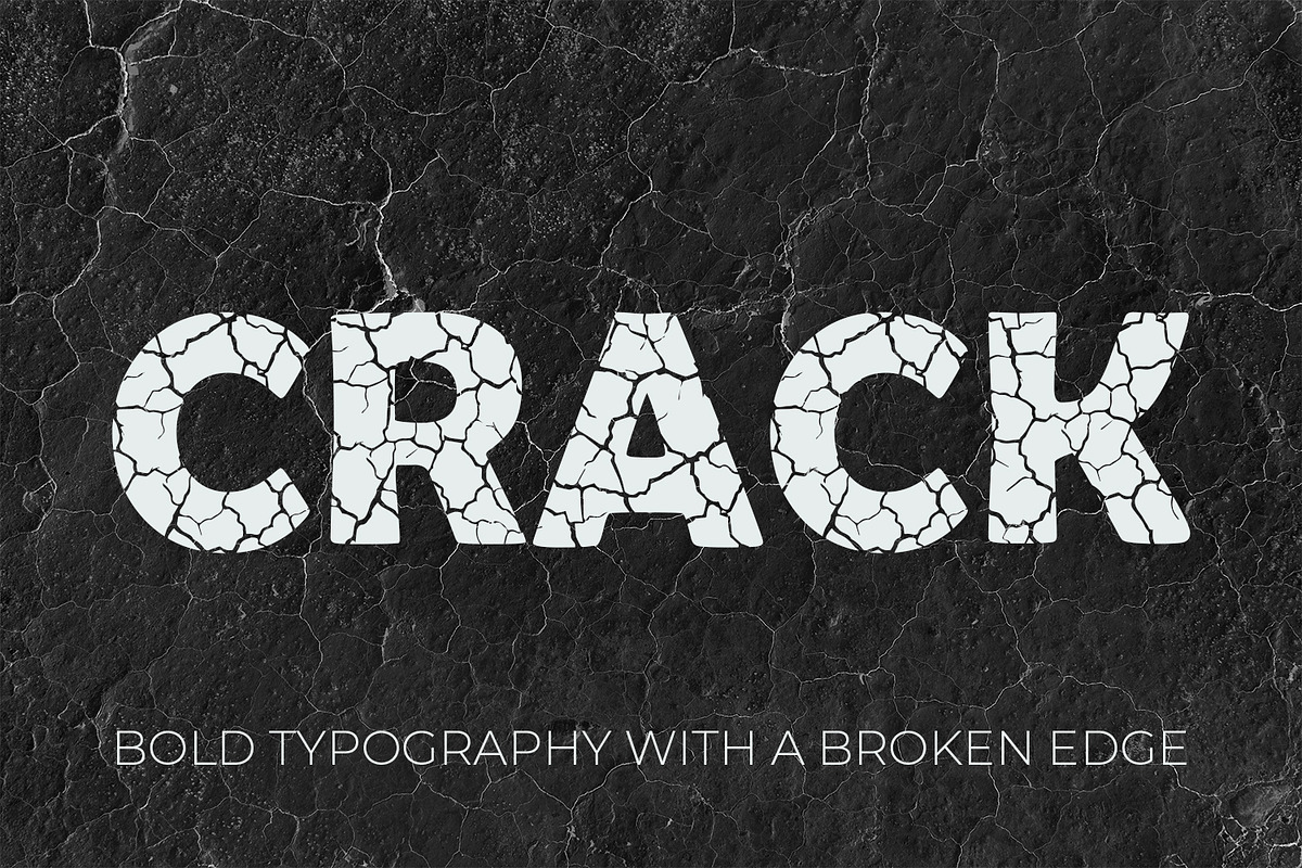 CRACK - Premium Shattered Display, a Sans Serif Font by OWPictures (Photo 1 of 8)
