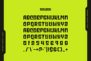Rolbok - Techno Font, a Sans Serif Font by Iqsiart Studio (Thumbnail 3 of 6)