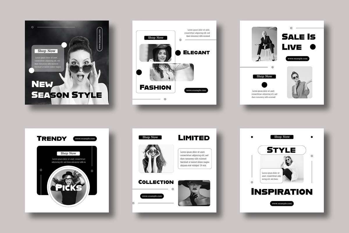 Minimal Fashion Social Media Design, a Social Media Template by MightyDesign (Photo 1 of 8)