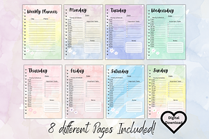 Weekly Planner Digital Download PNG