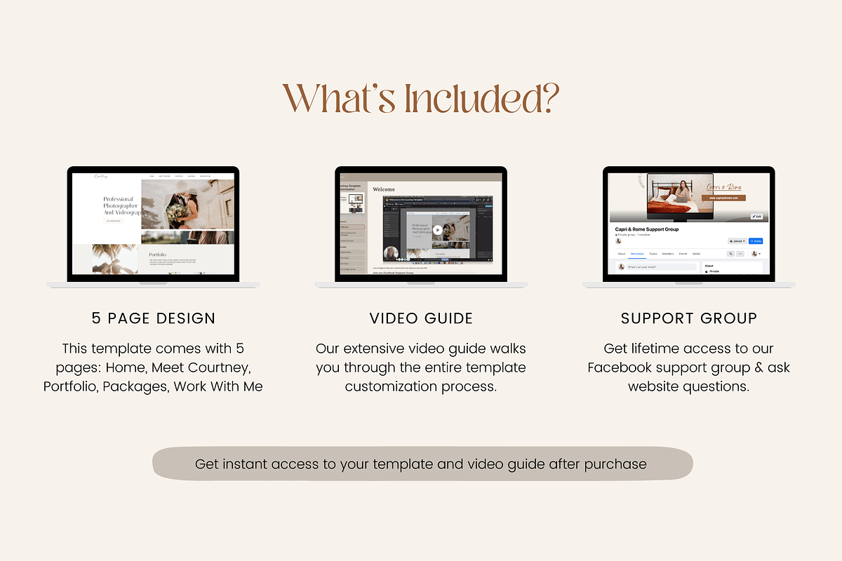 Showit Website Template - Courtney, a Websites & App Template by Capri & Rome (Photo 4 of 7)
