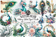 Wedding Peacock Clipart, an Illustration by Designking (Thumbnail 1 of 4)