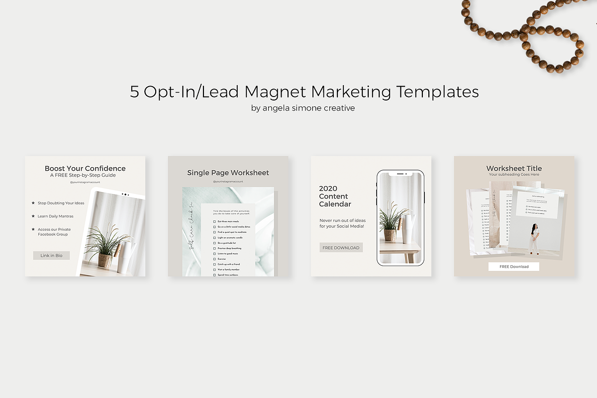 Instagram Canva Minimalist Templates, a Social Media Template by angela simone creative (Photo 13 of 25)