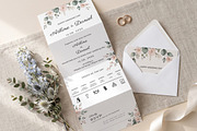 Floral Wedding Invitation Suite, an Invitation Template by Arslan (Thumbnail 2 of 3)